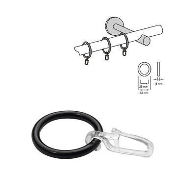 Custom Ø34mm Curtain Rod Steel Ring With Hook Manufacturers